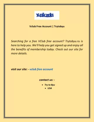 vclub free account trytobyu
