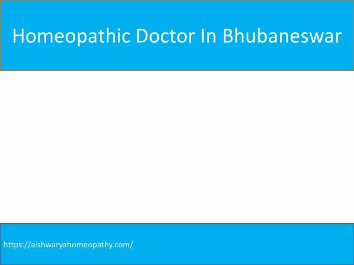 homeopathic doctor in bhubaneswar