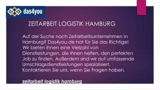 zeitarbeit logistik hamburg