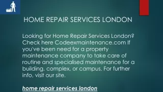 home repair services london