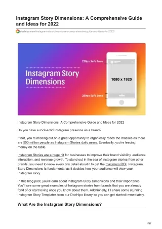Instagram Story Dimensions A Comprehensive Guide and Ideas for 2022