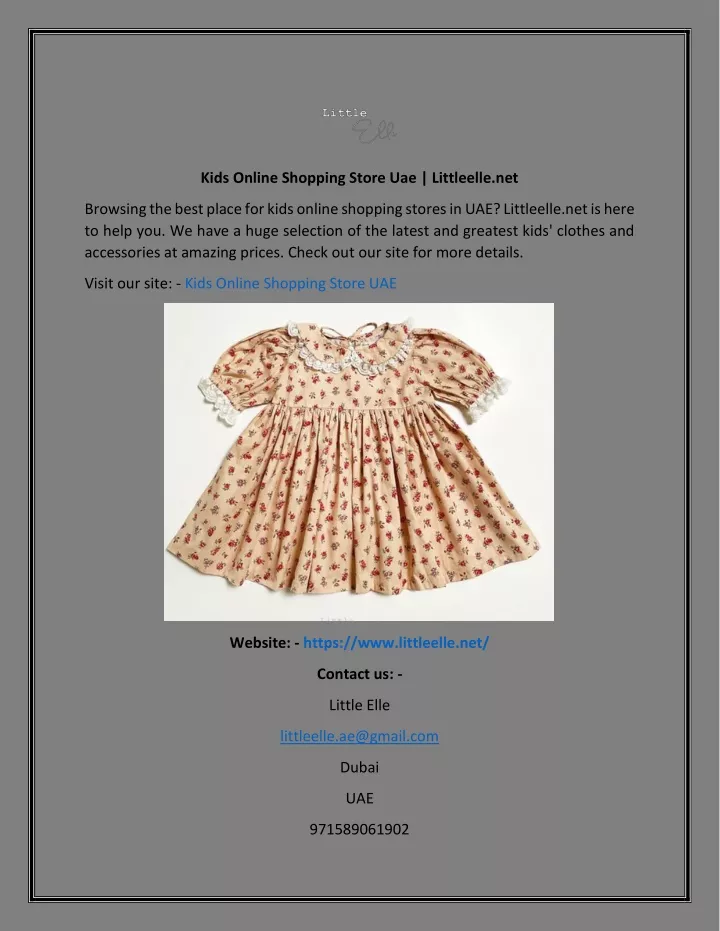 kids online shopping store uae littleelle net