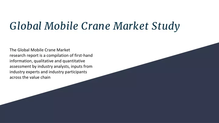 global mobile crane market study