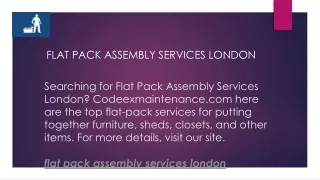 flat pack assembly services london