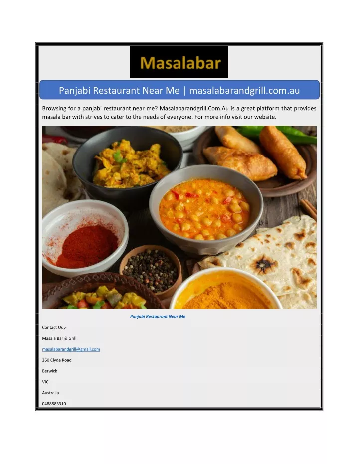 panjabi restaurant near me masalabarandgrill