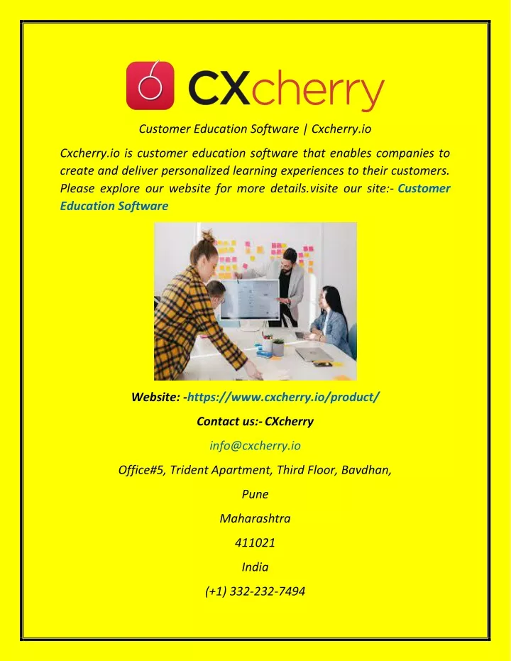 customer education software cxcherry io
