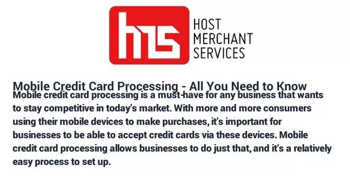 mobile credit card processing all you need to know
