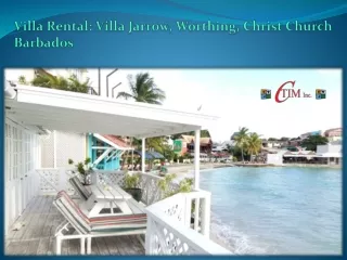 Villa Rental: Villa Jarrow, Worthing, Christ Church Barbados