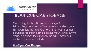 boutique car storage