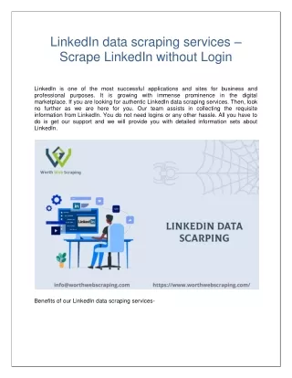 LinkedIn data scraping services – Scrape LinkedIn Without Login