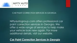 car paint correction services in georgia