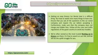 getting an easy greece car rental deal