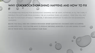 why quickbooks crashing happens and how to fix it