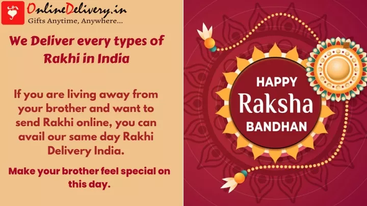 we deliver every types of rakhi in india