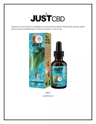 Cbd Oil | Justcbdstore.uk