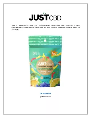 Cbd Gummies Uk | Justcbdstore.uk