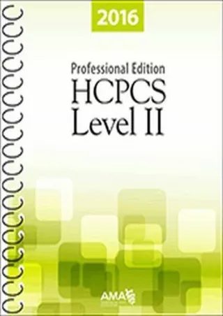 DOWNLOAD HCPCS 2016 Level II Professional Edition Hcpcs Level II American