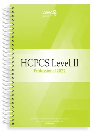 EBOOK HCPCS Level II Professional Edition 2022 HCPCS Level II American