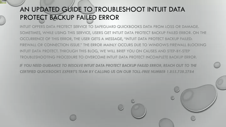 an updated guide to troubleshoot intuit data protect backup failed error