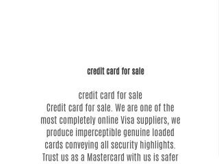 credit card for sale