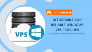 affordable and reliable windows vps provider