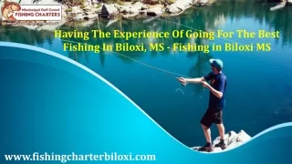 Fishing in Biloxi MS