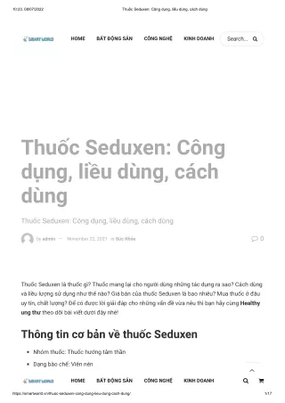 Thuoc Seduxen Cong dung lieu dung cach dung