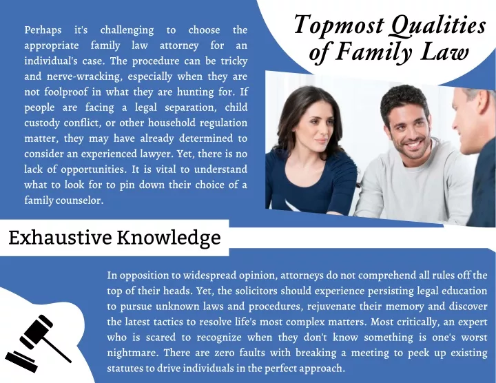topmost qualities of family law