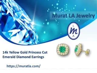 Emerald and Diamond  Earrings- Emerald Gold Earrings