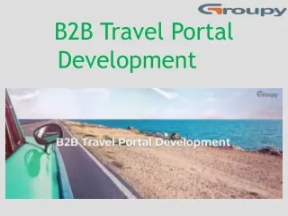 b2b travel portal development
