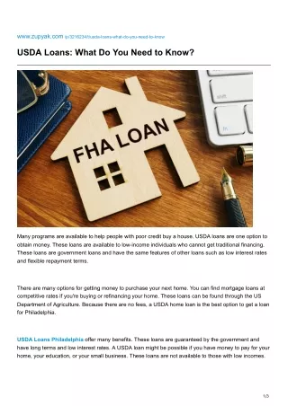 USDA Loans What Do You Need to Know