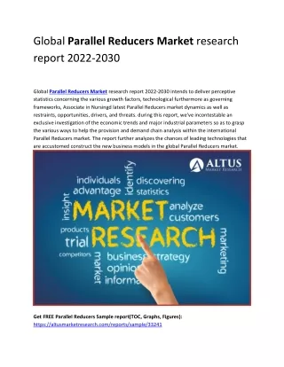 global parallel reducers market research report