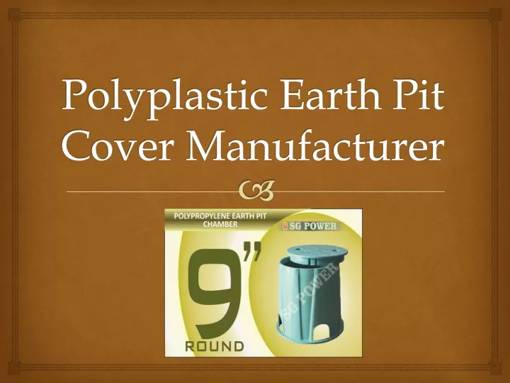 polyplastic earth pit cover manufacturer