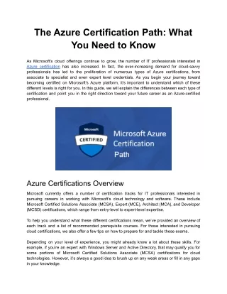 The Azure Certification Path_ What You Need to Know