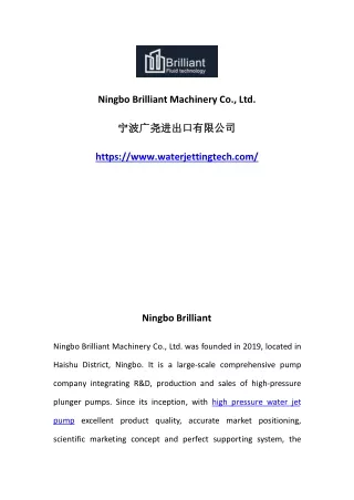 ningbo brilliant machinery co ltd