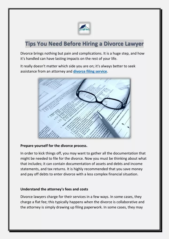 tips you need before hiring a divorce lawyer