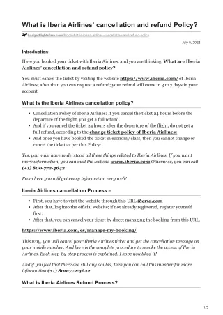 what is iberia airlines cancellation and refund
