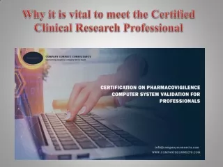Why it is vital to meet the Certified Clinical Research Professional