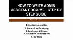 Admin assistant Resume guide - slide 1