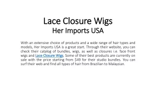 Lace Closure Wigs - Her Imports USA