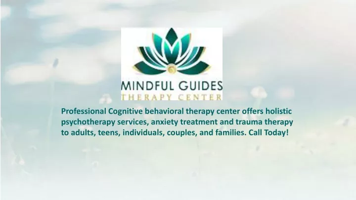 professional cognitive behavioral therapy center