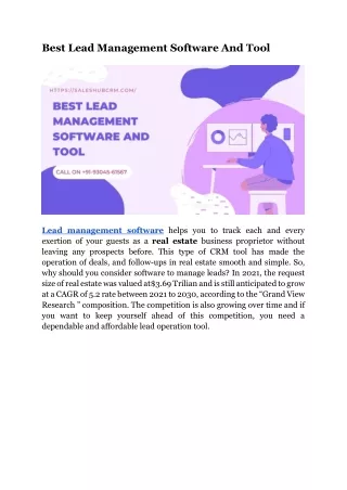Best Lead Management Software and Tool for Real State Business (1)
