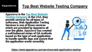 top best web site testing company