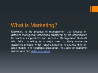 what is marketing