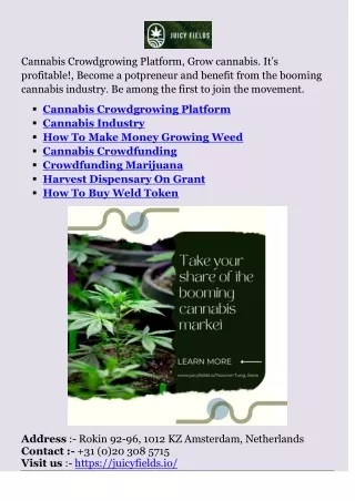 Crowdfunding Marijuana