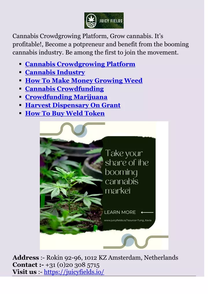 cannabis crowdgrowing platform grow cannabis