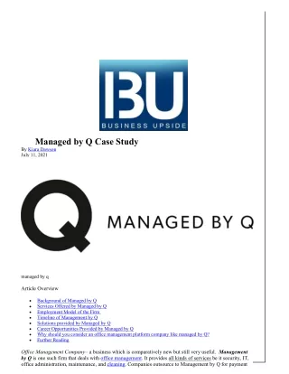 managed by q case study by kiara dawson july