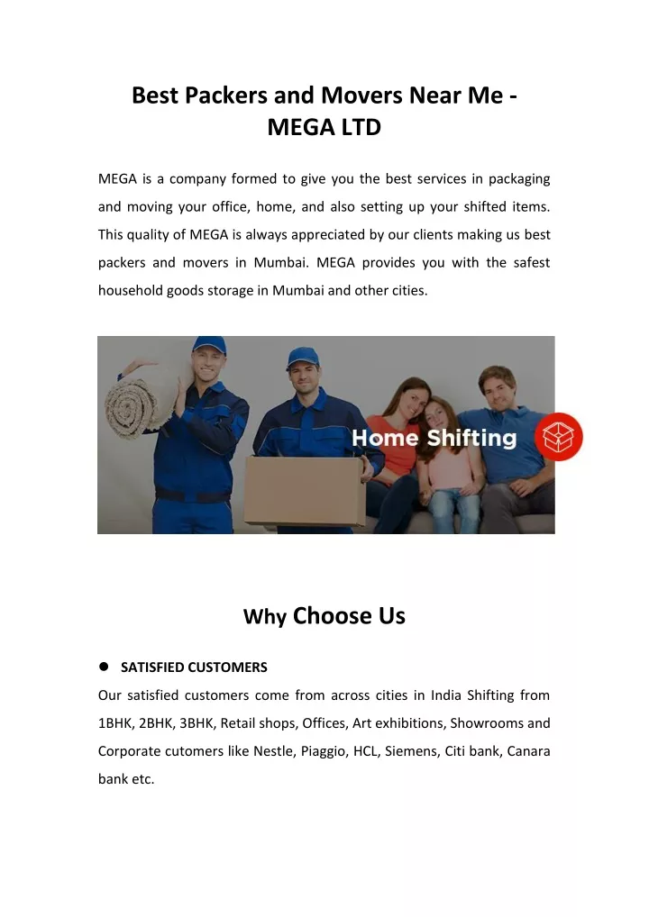 best packers and movers near me mega ltd