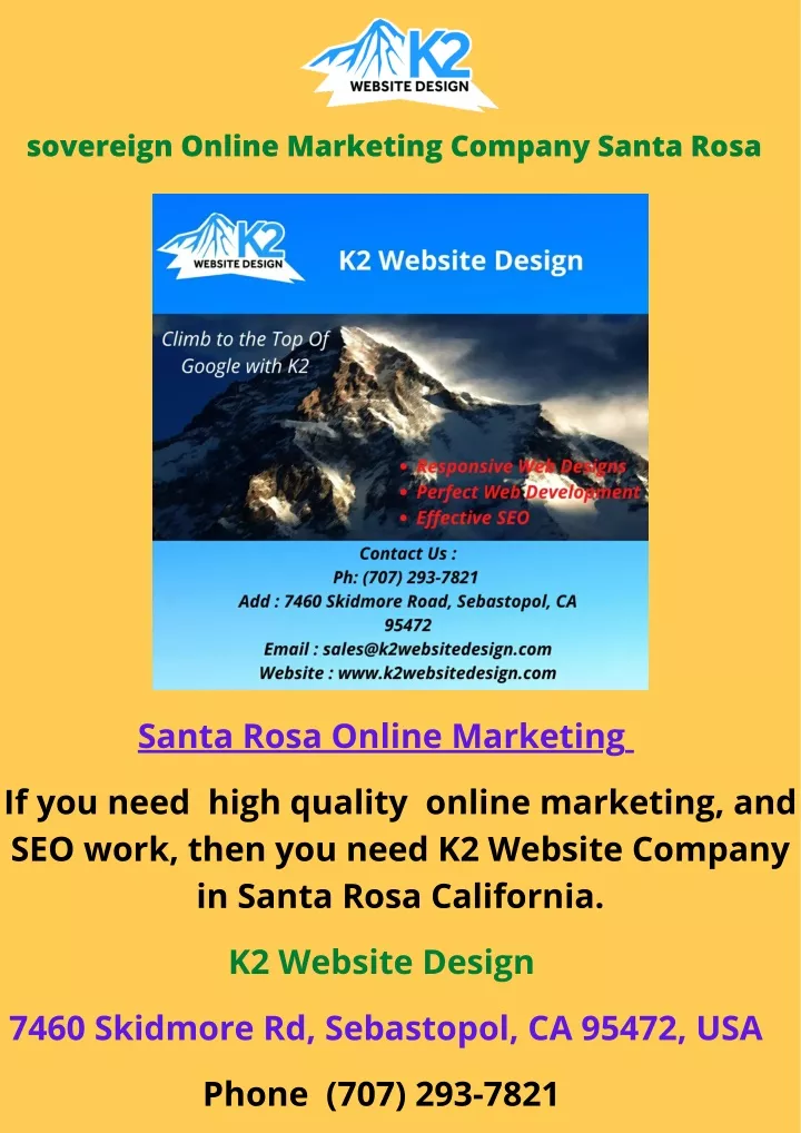 sovereign online marketing company santa rosa