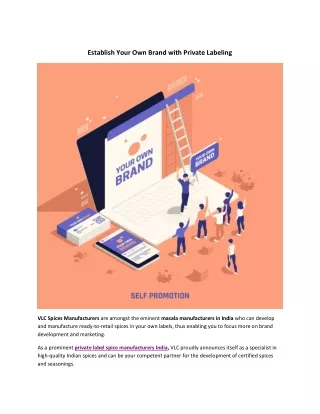 establish your own brand with private labeling
